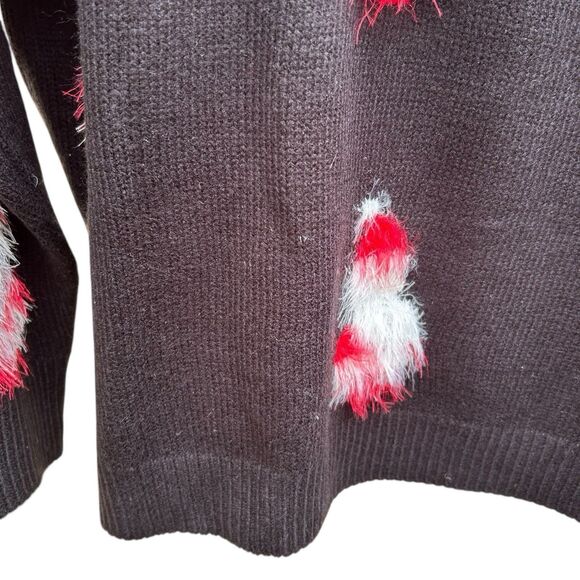 NEW Birch NY Fuzzy Santa Pullover Sweater - Black Soft Cozy Knit - Plus Size 1X - Picture 4 of 8